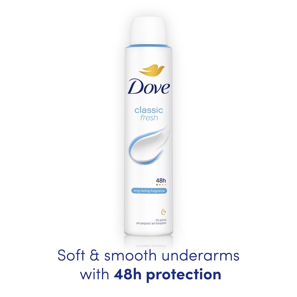 image 1 of Dove Women Classic 48h Antiperspirant Deodorant 200ml
