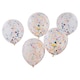 image 2 of Ginger Ray Rainbow 5 Pack Confetti Balloons