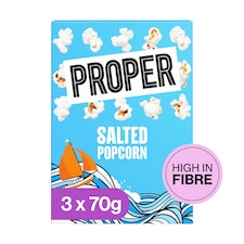 Propercorn Salted Microwave Popcorn 3X70g