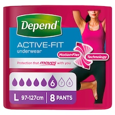 Depend Active Fit Underwear Large 8 Pack