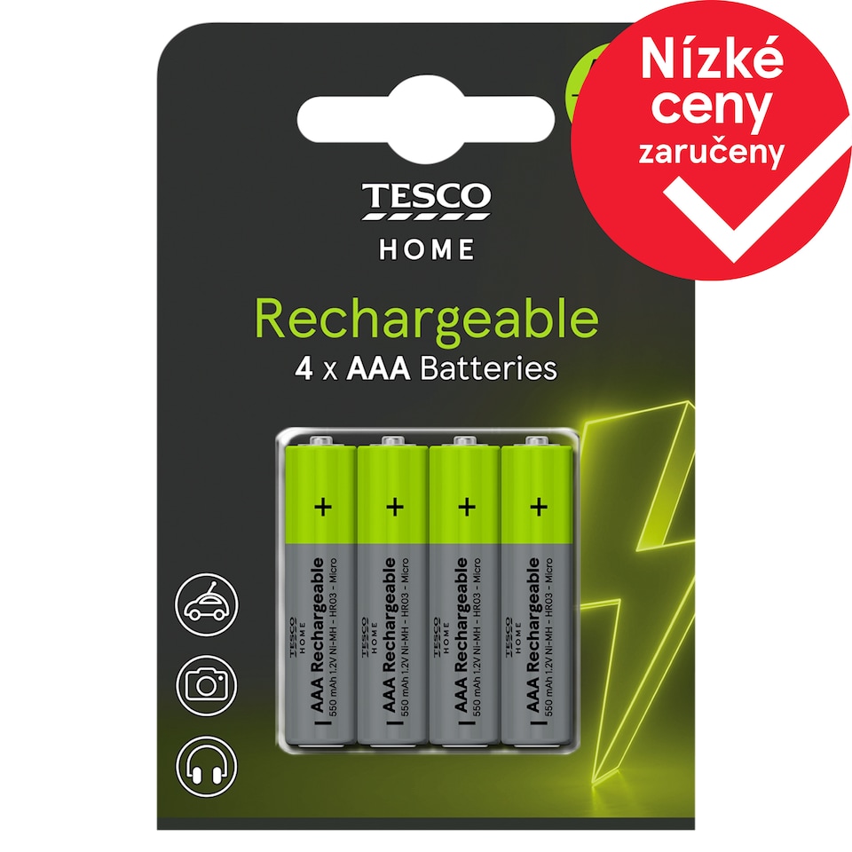 Tesco Rechargeable Batteries 550mAh AAA 4 pcs