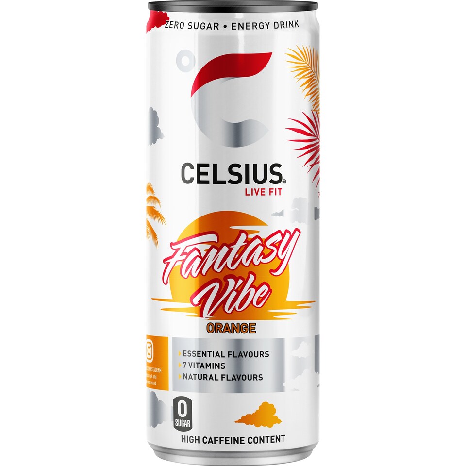 Celsius Live Fit Energy Drink - Fantasy Vibe Orange 355ml