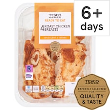 Tesco 4 Roast Cooked Chicken Breast Fillets 485G