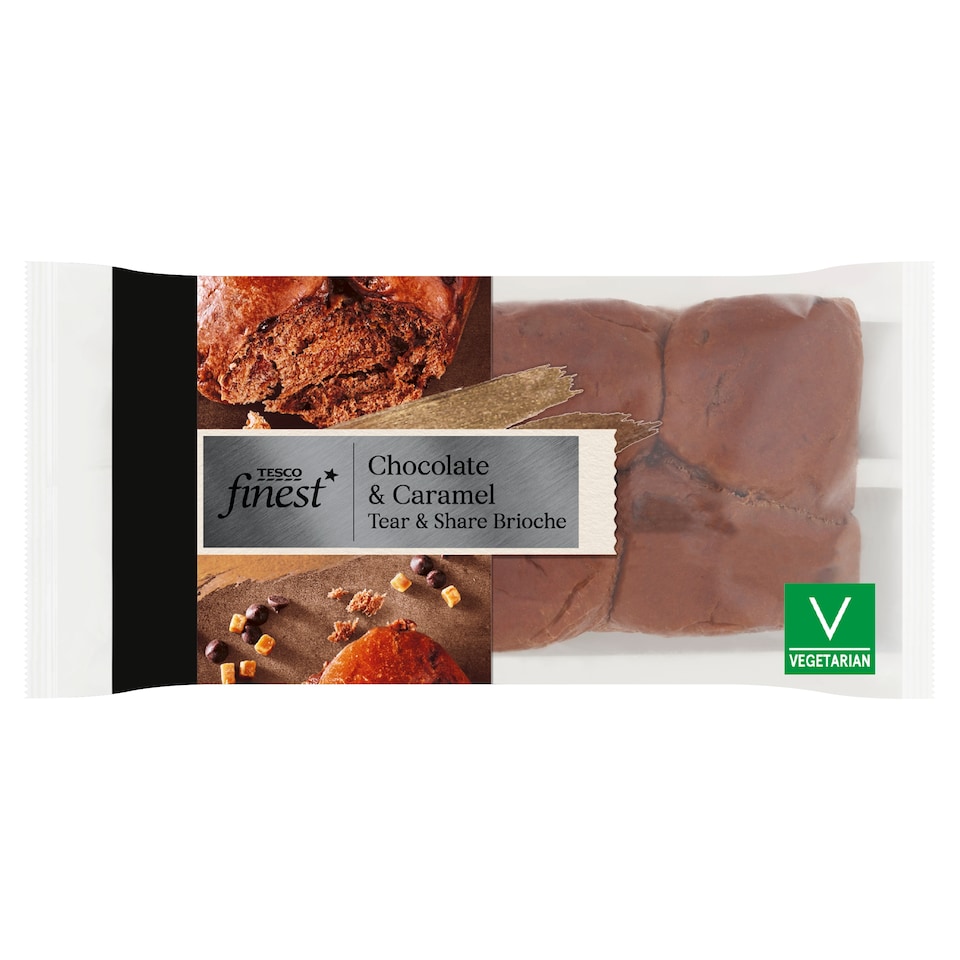 Tesco Finest Chocolate & Caramel Tear & Share Brioche