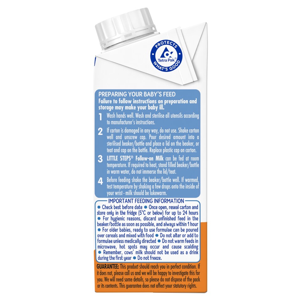 image 1 of SMA Little Steps Follow On Baby Milk Liquid Ready to Feed 200ml