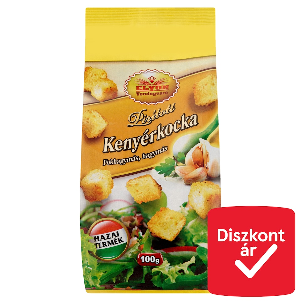 image 1 of Elyon Vendégváró Toasted Crisp Bread Cubes with Garlic and Onion Flavour 100 g