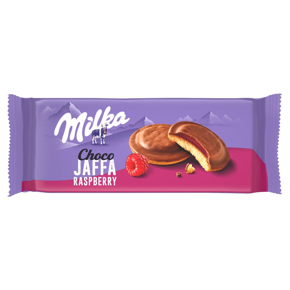 Milka piškoty Choco Jaffa malinové, mléčná čokoláda 147g