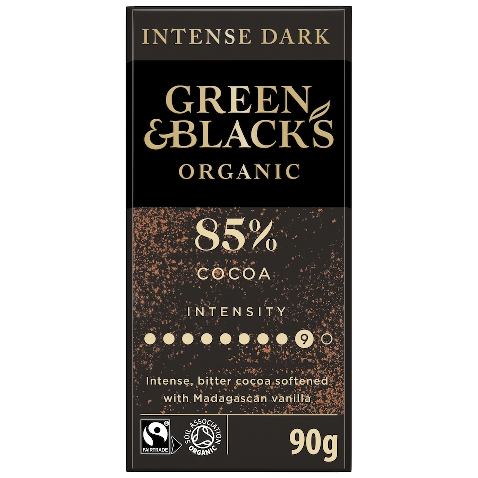 image 1 of Green & Black's Organic 85% Dark Chocolate Bar 90g