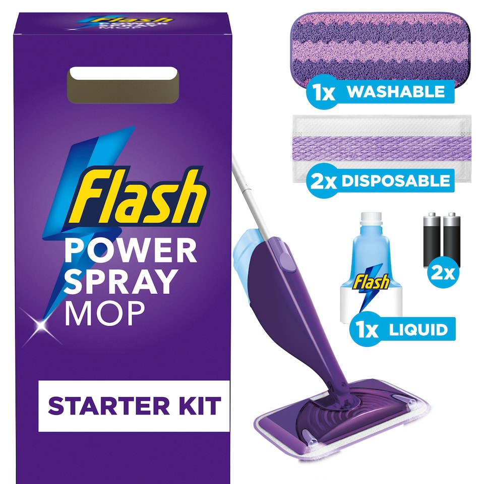 image 1 of Flash Power Spray Mop Starter Kit