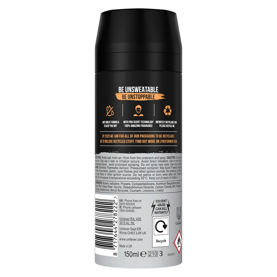 image 1 of Lynx Dry Dark Temptation Antiperspirant Deodorant 150Ml