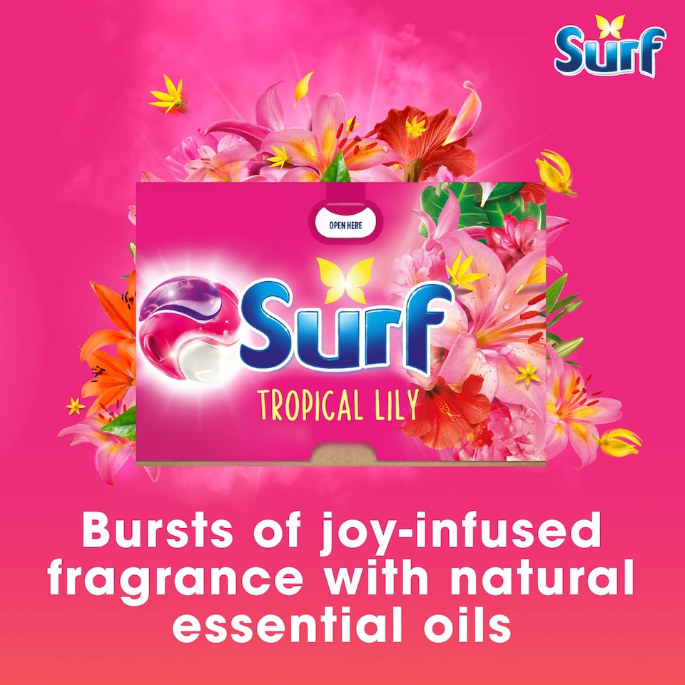 image 1 of Surf 3 In 1 Tropical Lily Washing Capsules 26 Washes 449.8g