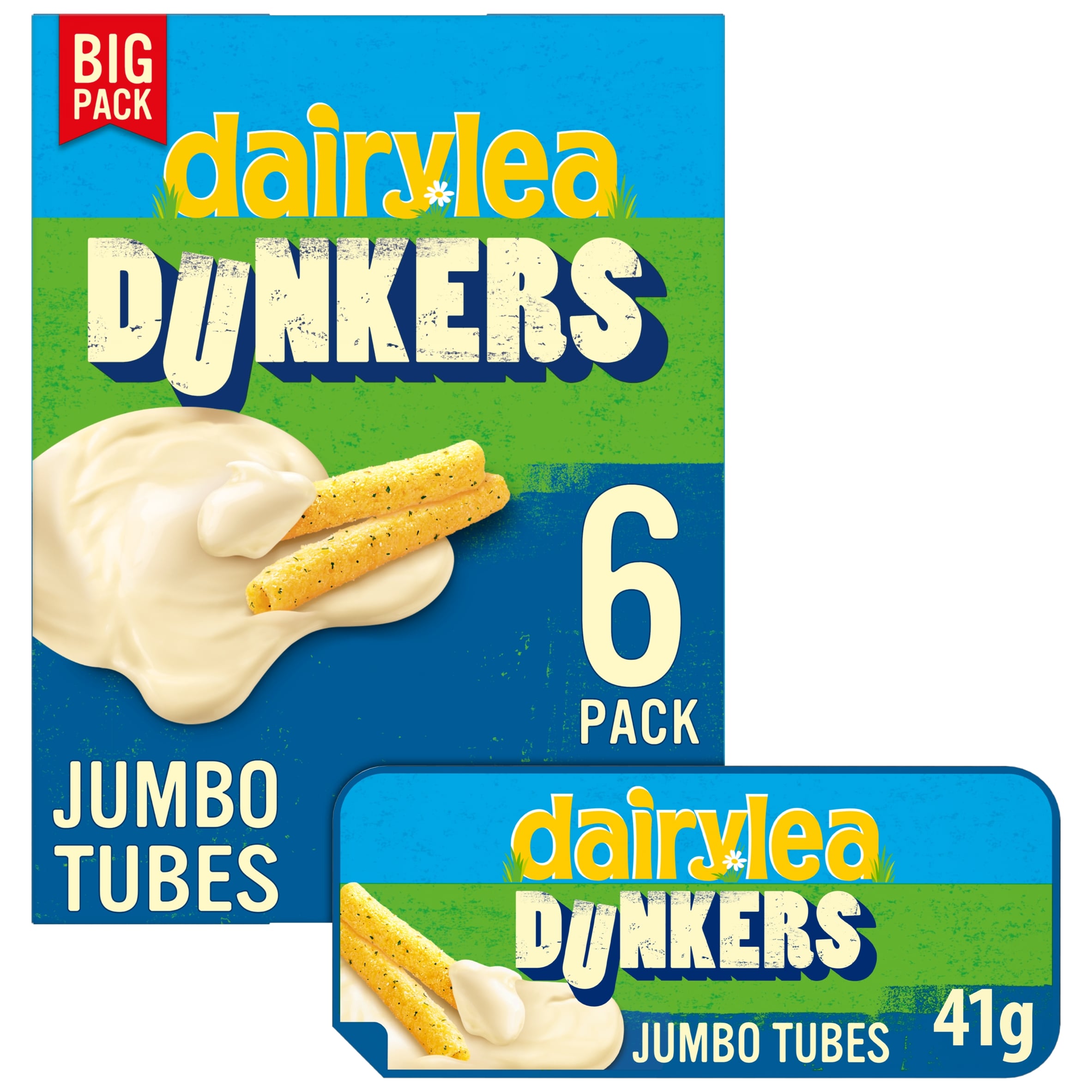 Dairylea Dunkers Jumbo Tubes Cheese Snacks 6 pack 6x41G