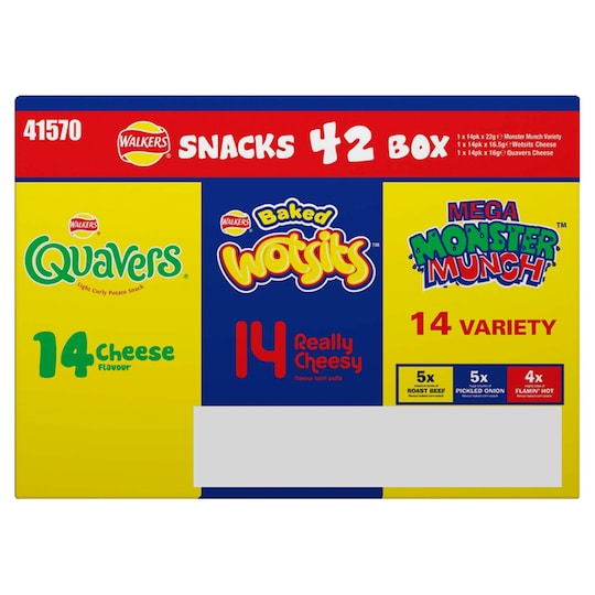 Walkers 42 Snack Box 14x22g Tesco Groceries