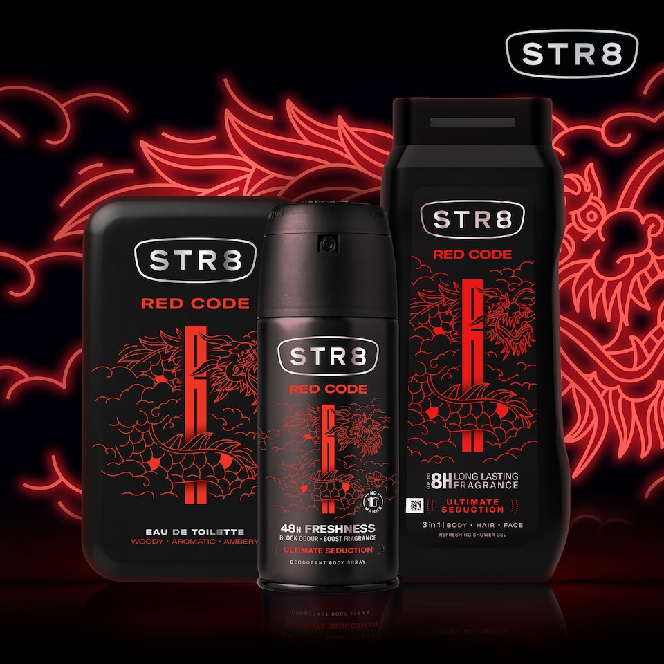 Obrázek 1 pro produkt STR8 Red Code osvěžující sprchový gel 3 v 1 400ml		