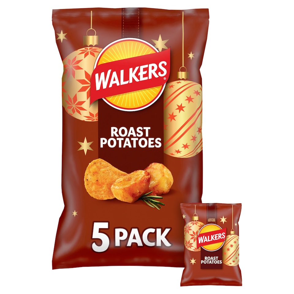 image 1 of Walkers Limited Edition Crispy Roast Potatoes Flavour Crisps 5x25g