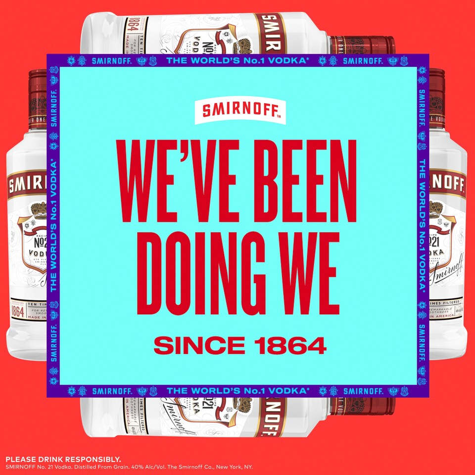 image 1 of Smirnoff No.21 Red Label Vodka Bottle 37.5% Vol 1L