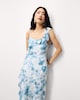 image 2 of F&F Floral Ruffle Sleeved Midi Dress in Multi Blue