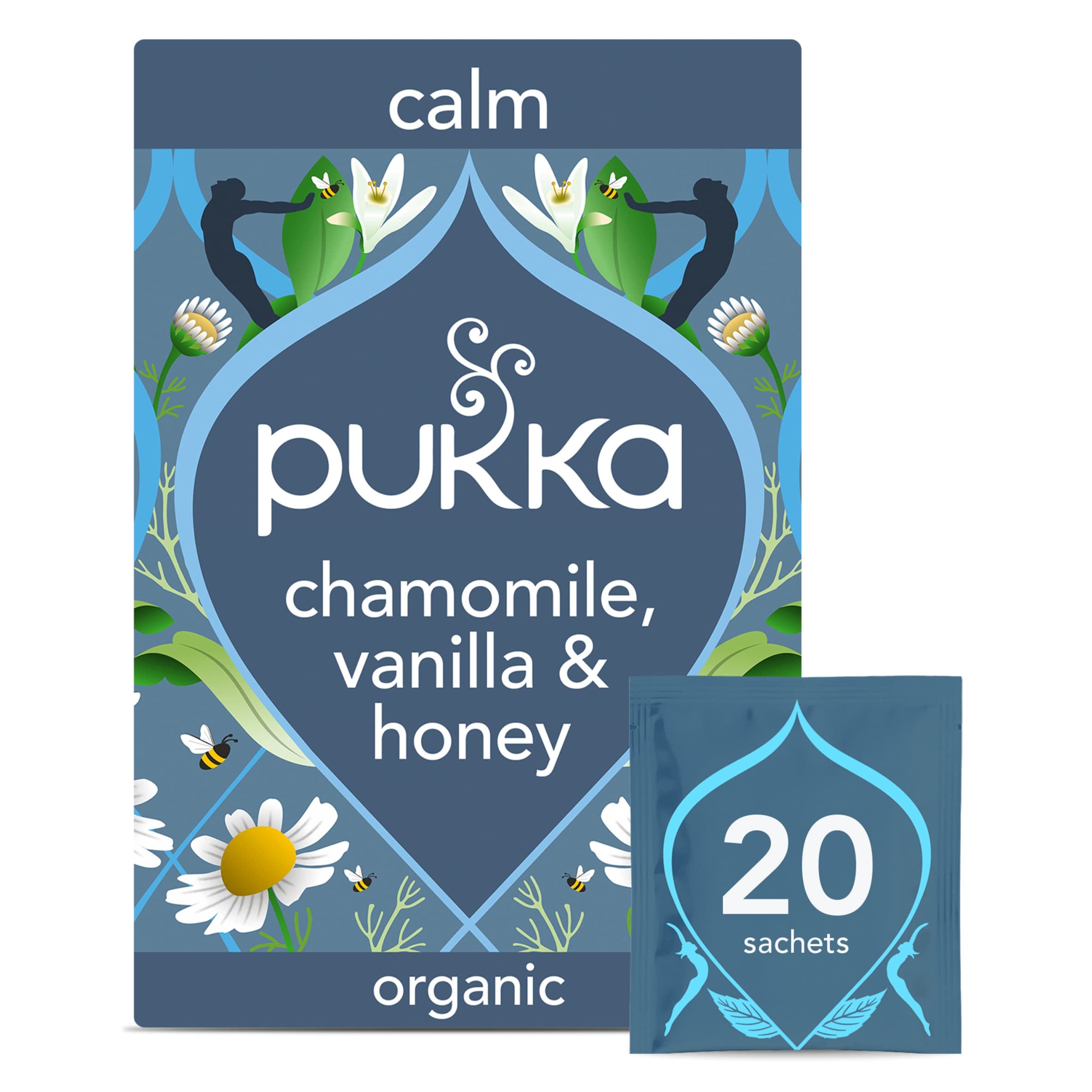 Pukka Organic Chamomile, Vanilla & Manuka Honey Tea 20 Herbal Tea Bags 32g