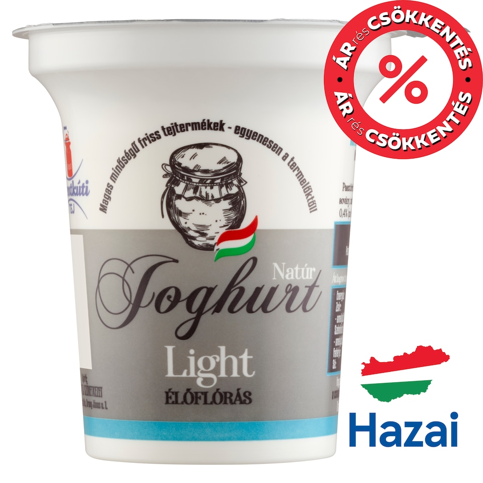 Szentkúti Tej Light Unflavoured Yoghurt with Live Cultures 150 g