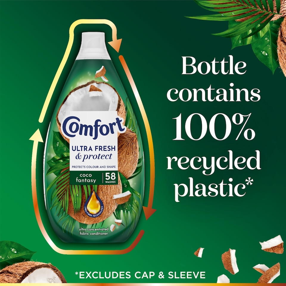 image 1 of Comfort Ultra Fresh & Protect Fabric Conditioner Coco Fantasy 58 Washes 870ml