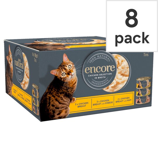 Encore Cat Food Multipack Chicken 8X70g Tesco Groceries