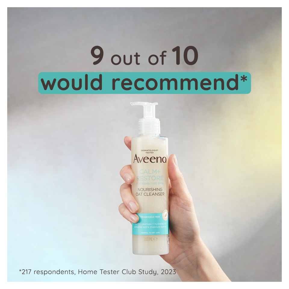 image 1 of Aveeno Face Calm and Restore Nourishing Oat Cleanser 200ml