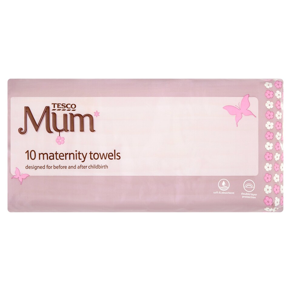 Tesco 10 Maternity Towels