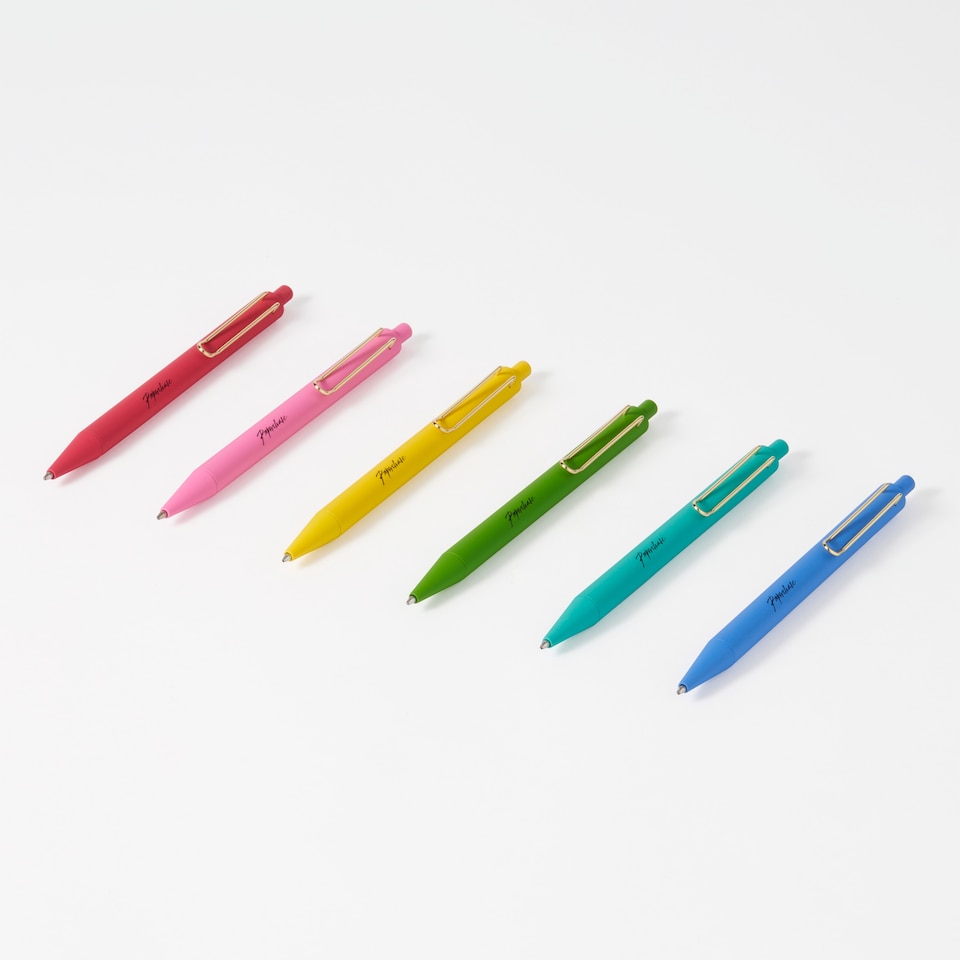 image 1 of Paperchase Rainbow Set of 6 Metal Pens