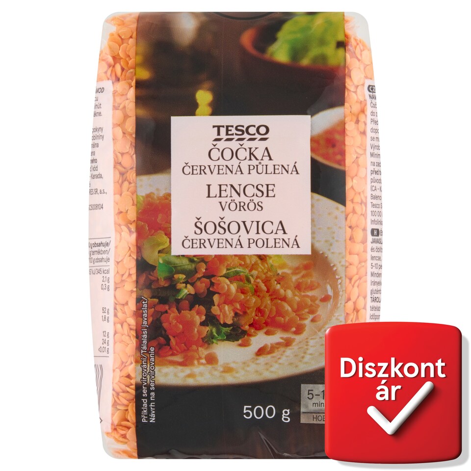 Tesco vörös lencse 500 g