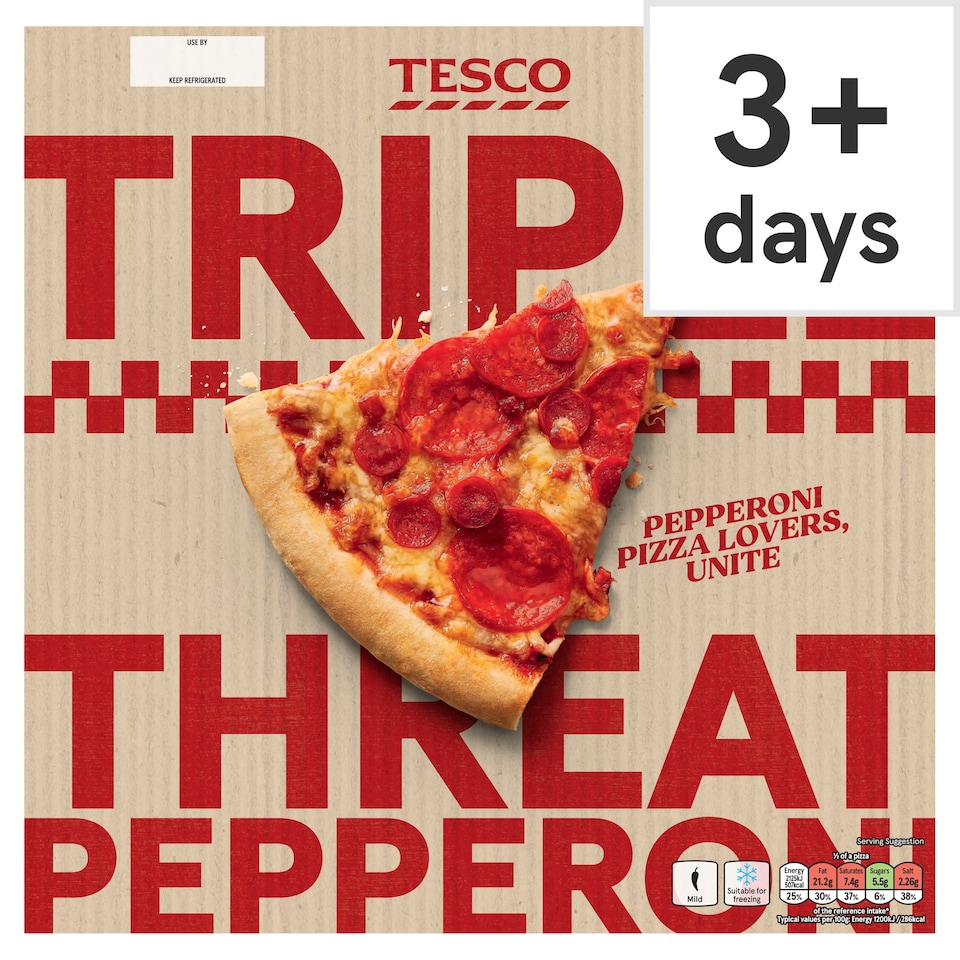 Tesco Triple Pepperoni Pizza 365g