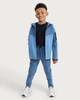 image 1 of F&F Active Boys Colour Block Zip Up Hoodie in Blue