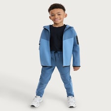 F&F Active Boys Colour Block Zip Up Hoodie in Blue