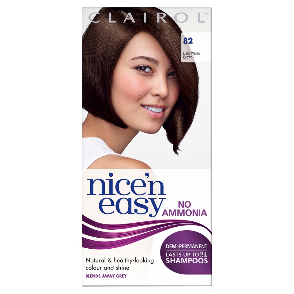 image 1 of Nice'n Easy No Ammonia Dark Warm Brown 82 Hair Dye