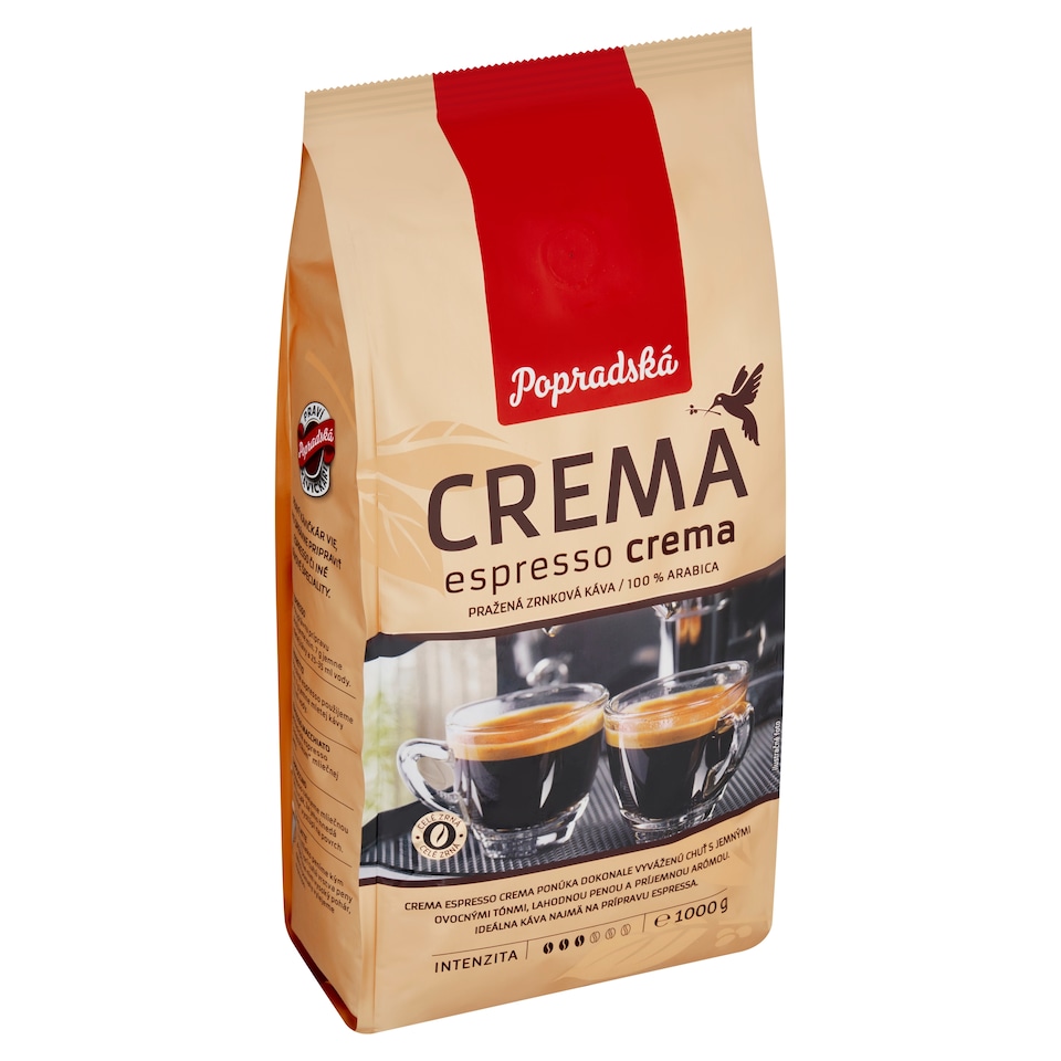obrázok 1 z Popradská Crema Espresso Crema pražená zrnková káva 1000 g