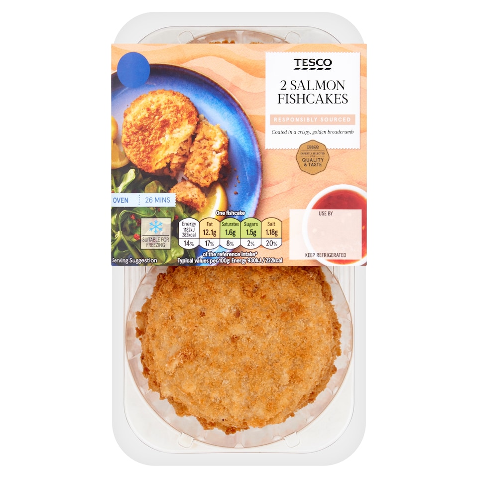Tesco 2 Salmon Fishcakes 270g