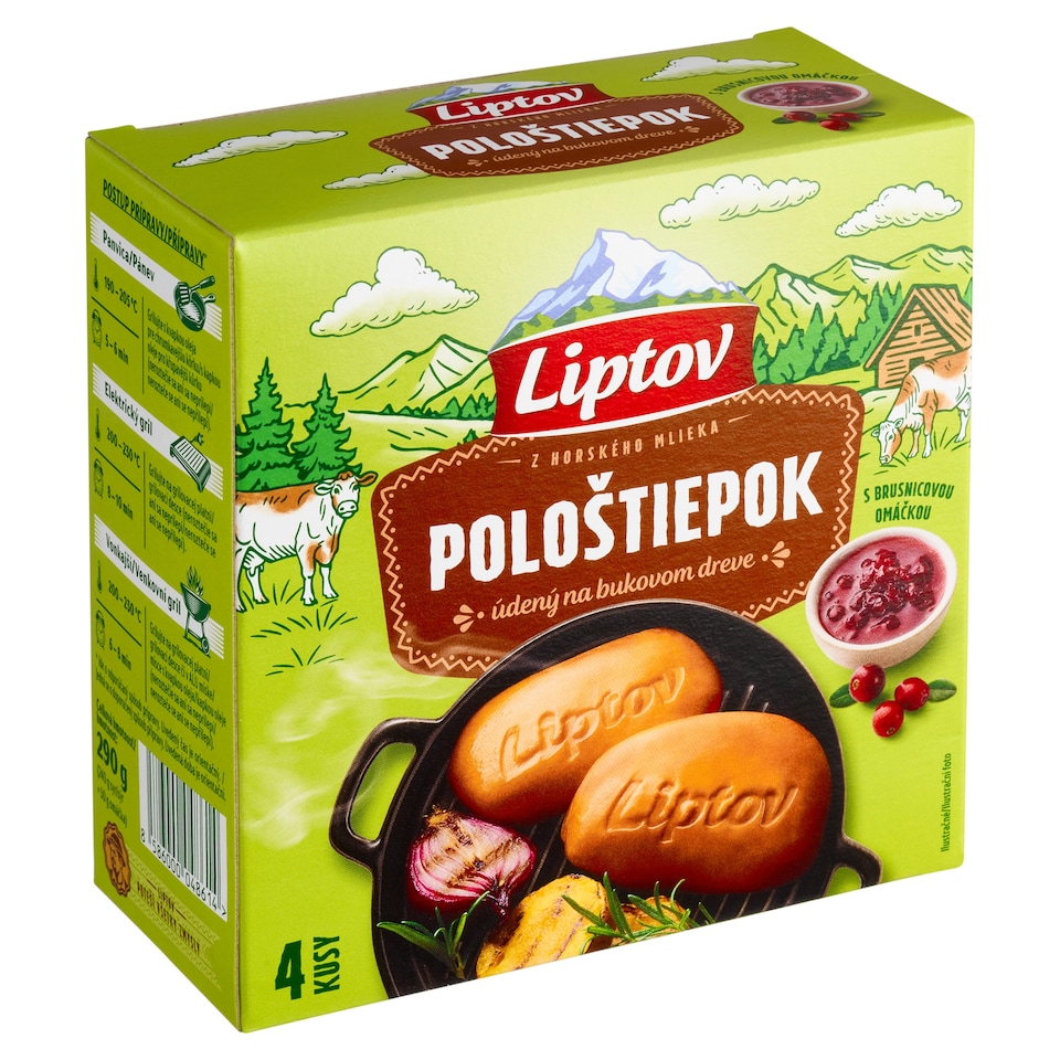 Obrázek 1 pro produkt Liptov Pološtiepok na gril s brusinkovou omáčkou 4 ks 290g