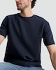 image 1 of The F&F Edit Cotton Rich Ribbed Short Sleeved T-Shirt in Navy