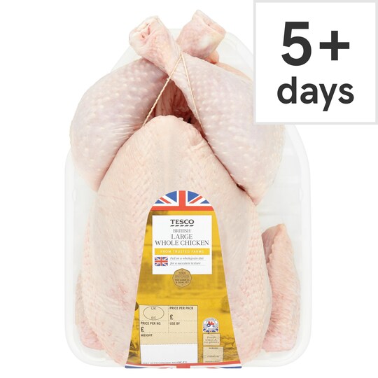 Tesco British Large Whole Chicken 1.551.95Kg Tesco Groceries