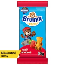 Opavia Brumík s jahodovou náplňou Jemné pečivo Bez farbív a konzervantov Individuálne balenie 30 g