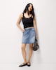 image 1 of F&F Pure Cotton Denim Mini Skirt in Navy