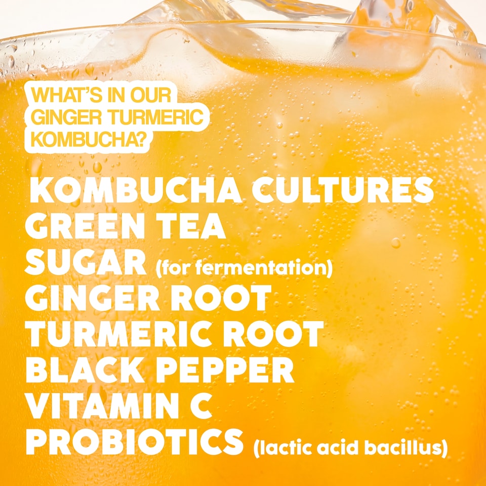 image 1 of FIX8 Kombucha Ginger Turmeric 4 x 250ml