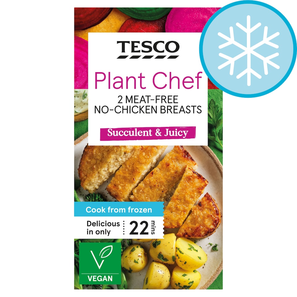 Tesco Plant Chef 2 Meat Free No-Chicken Breasts 180G
