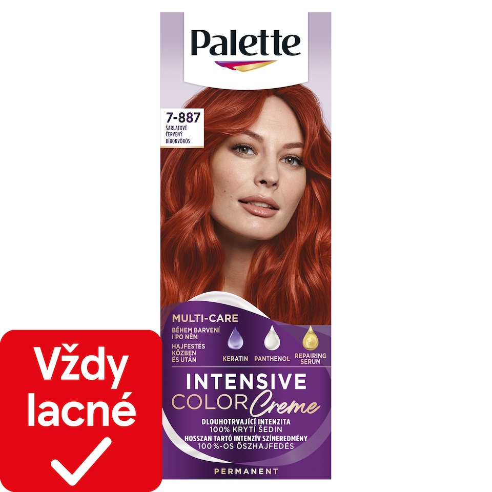 obrázok 1 z Palette Intensive Color Creme farba na vlasy Šarlátovo červený 7-887