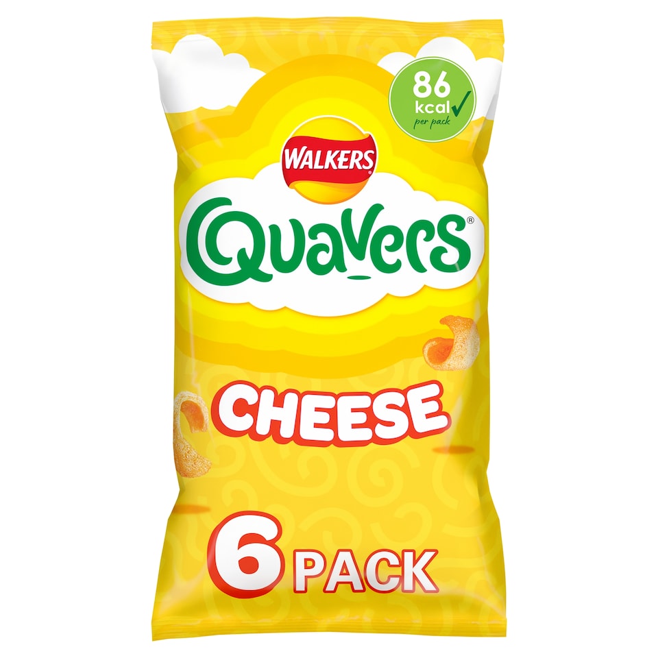 image 1 of Walkers Quavers Cheese Multipack Crisps 6x16g