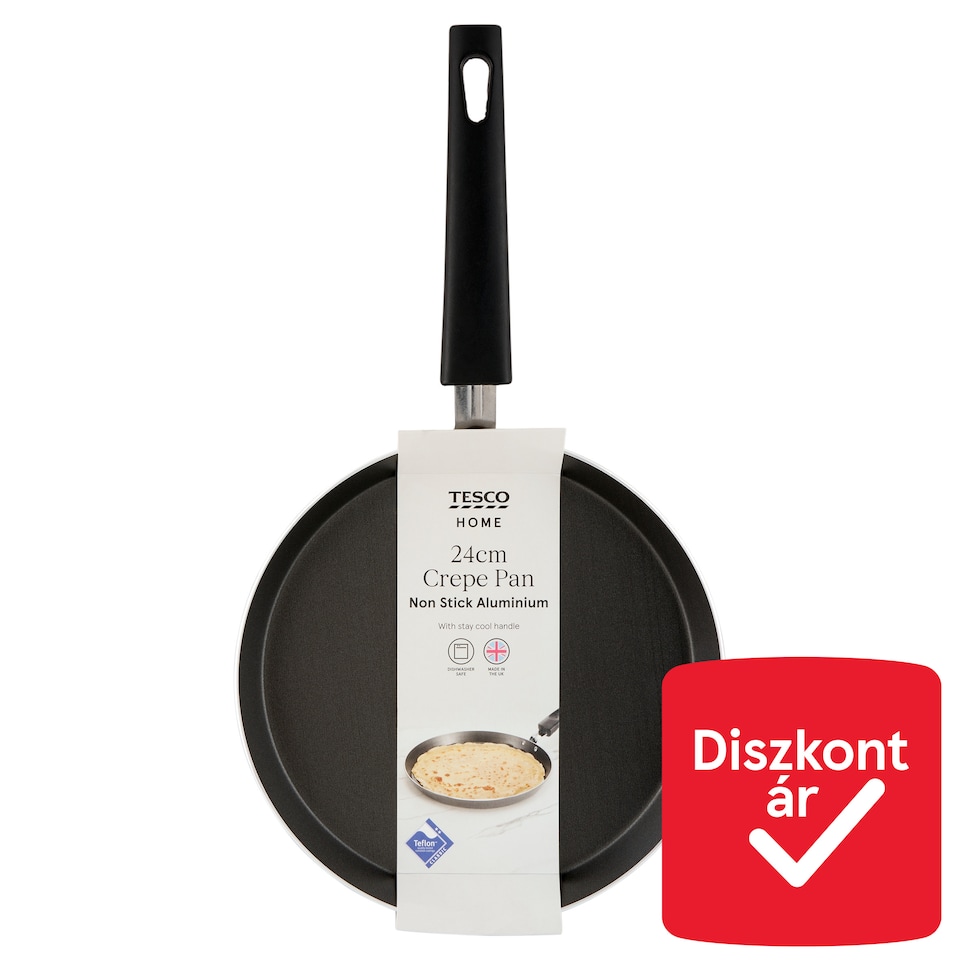 image 1 of Tesco Home Aluminium Crepe Pan 24 cm