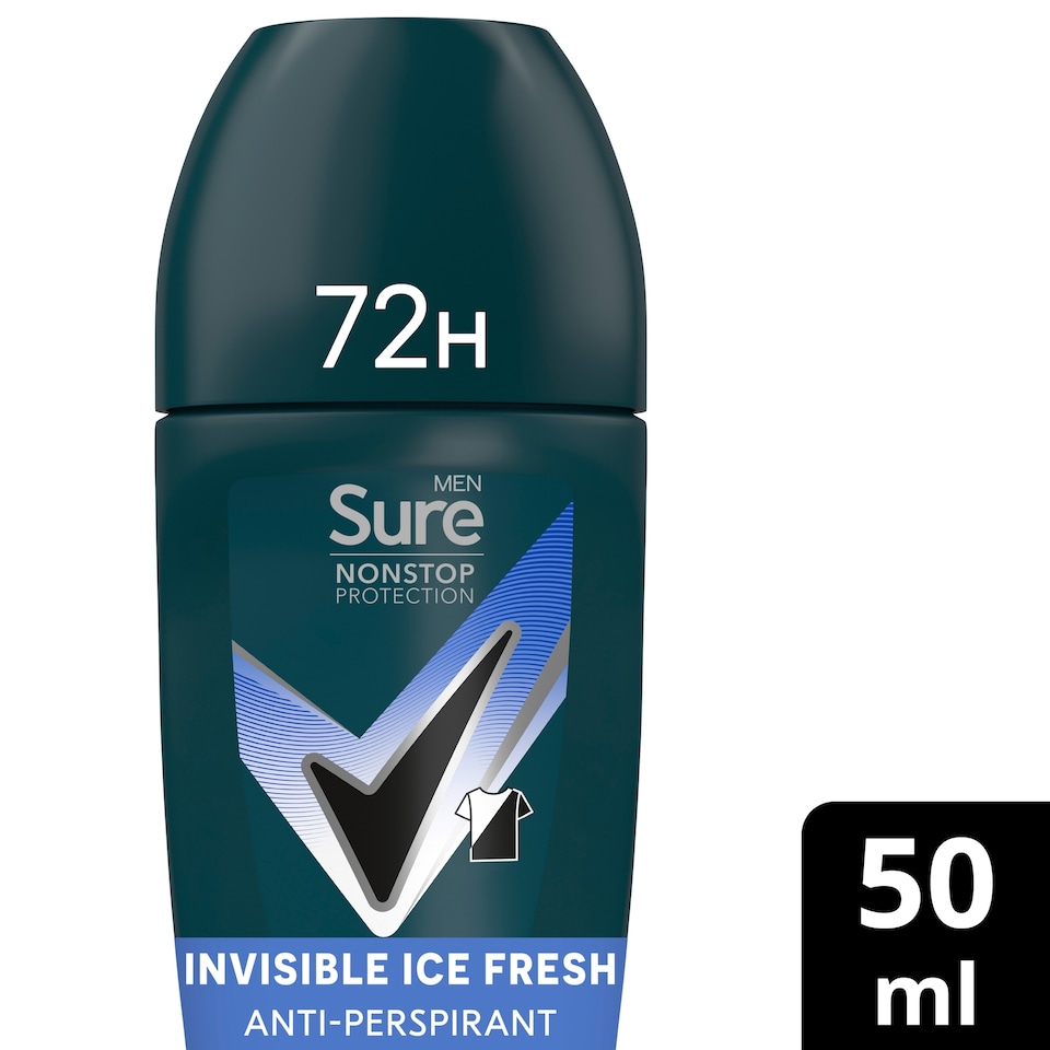 image 1 of Sure Men 72h Ice Fresh Roll-On Antiperspirant Deodorant 50ml