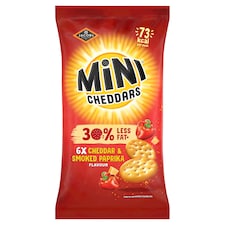 Jacobs Mini Cheddar Nibblies Cheddar & Paprika 6X17g