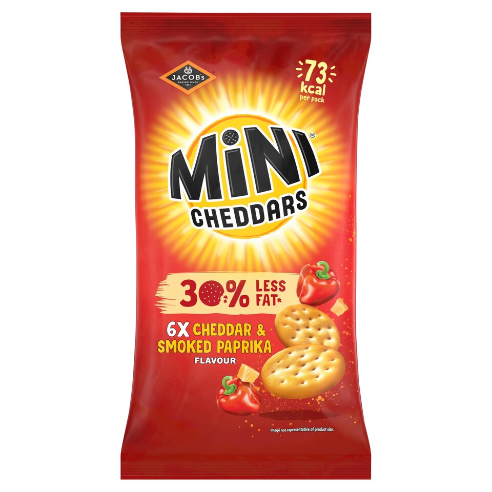 Jacobs Mini Cheddar Nibblies Cheddar & Paprika 6X17g