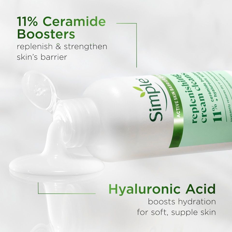 image 1 of Simple Replenishing Cream Face Cleanser 230ml