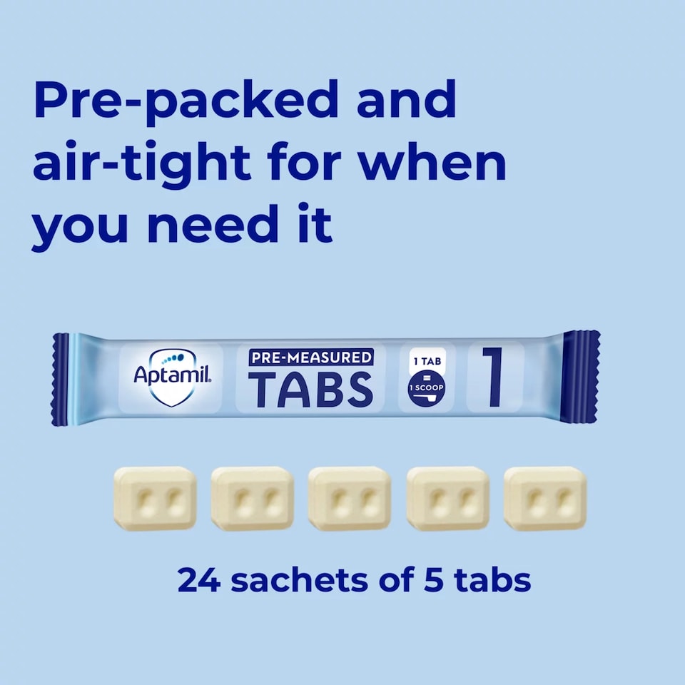 image 1 of Aptamil 1 First Baby Milk Formula from Birth 120 Tabs 552g